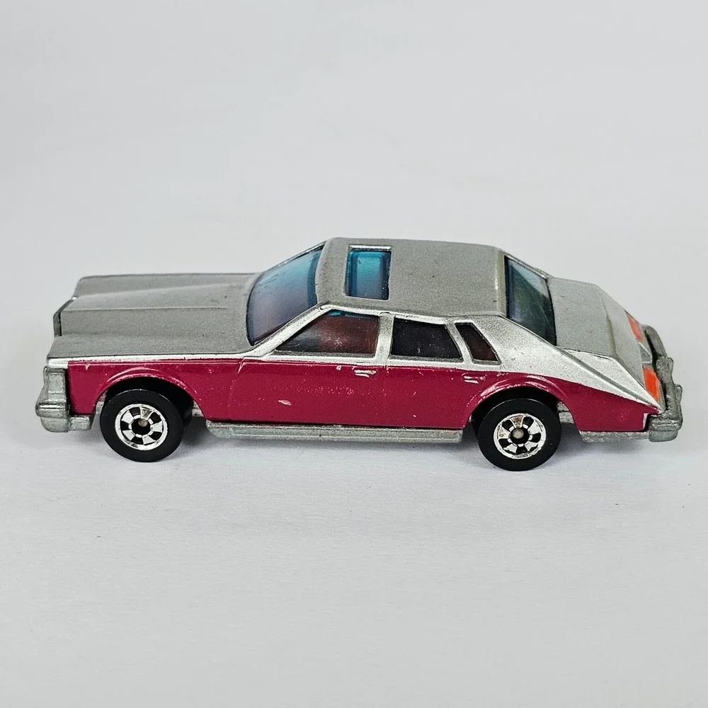 1982 Hot Wheels Cadillac Seville Silver Magenta Two-Tone Vintage Diecast Car